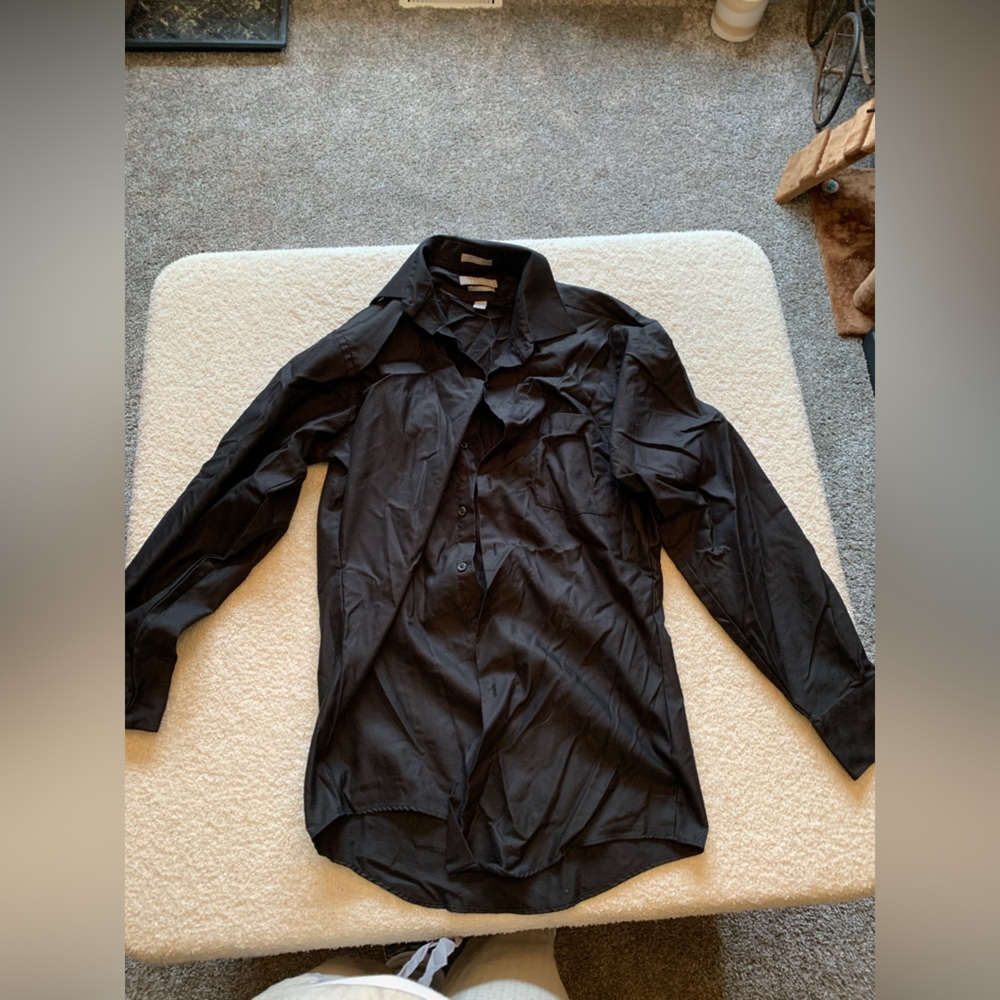 Black Van Heusen Button Up Dress Shirt.